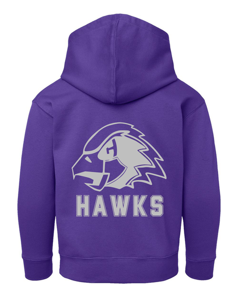 Chaska Hawks  Outline Purple Youth Heavyweight Hoodie