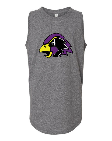 Chaska Hawks Youth Tank Tops, Grey or White