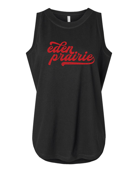 Eden Prairie Baseball Font Tank - Women's Relaxed Fit Jersey Tank - Multiple Color Options
