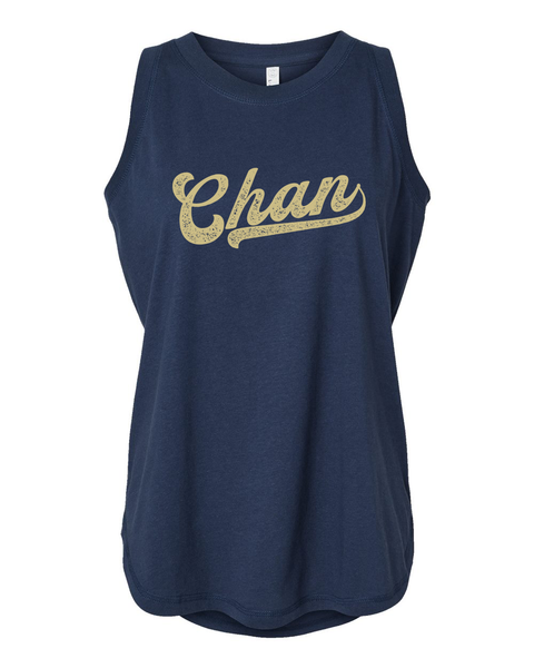 Chan Baseball Font Tank - Women's Relaxed Fit Jersey Tank