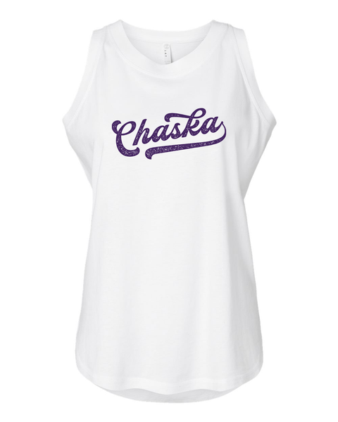Chaska Baseball Font Tank - Girls'/Youth Relaxed Fit Jersey Tank