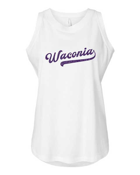 Waconia Baseball Font Tank - Women's Relaxed Fit Jersey Tank
