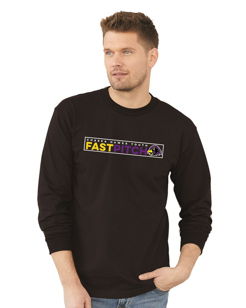 Chaska Hawks Fastpitch  100% Cotton Adult Long-Sleeve Tee