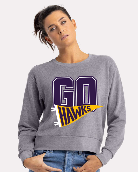 GO Hawks! Women's Fit Crewneck Sweatshirt