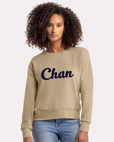 Chan Women's Fit Crewneck Sweatshirt, Sand