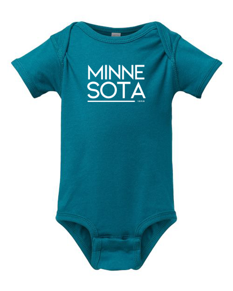 Superior Blue Minnesota Baby Onesie