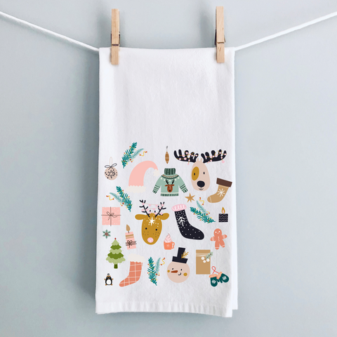 Sweet Reindeer Christmas Kitchen Towel
