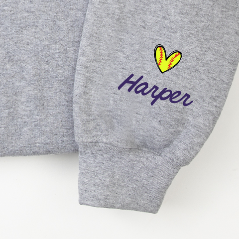 Softball Grandma or Grandpa Ultra Soft Crewneck Sweatshirt - Customizable