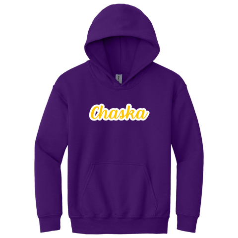 Chaska Hawks Softball Doodles Purple Youth Hoodie
