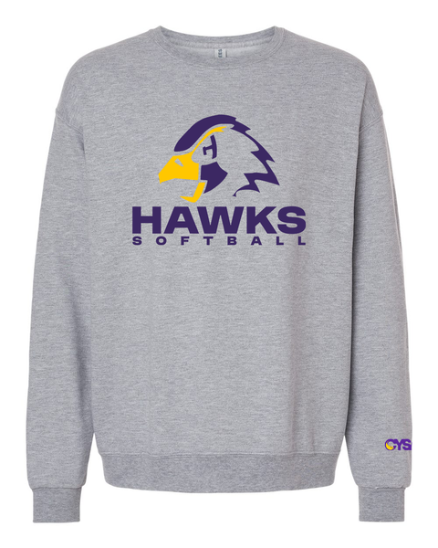 Chaska Hawks Softball Ultimate Crewneck Sweatshirt - Youth & Adult