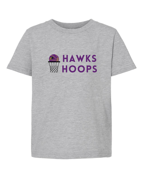 Chaska Hawks Hoops Youth Basketball Grey Tee