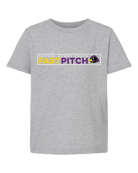 Chaska Hawks Fastpitch - Youth Tee - Purple, Grey or White