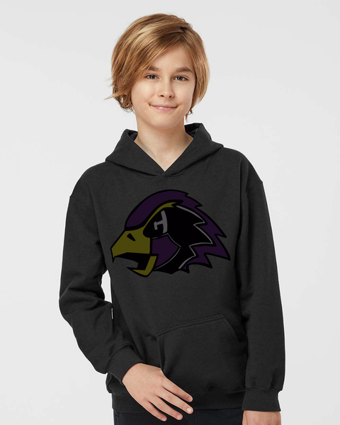 Chaska Hawks Youth Dark Hawk Hoodie, Black