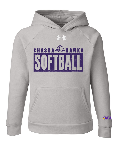 Chaska Hawks Softball Block Youth Under Armour Hoodie