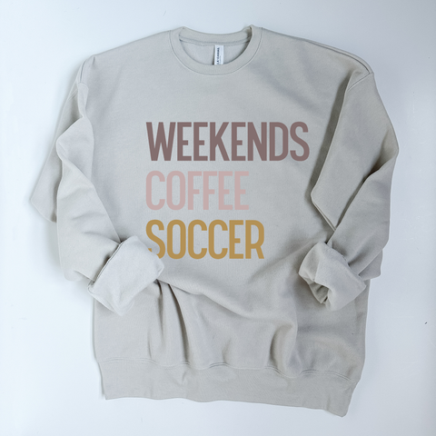 Weekends. Coffee. Sports.  Ultra Soft Sweatshirt - Multiple Sports Available