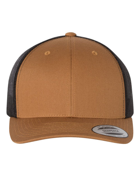 Camel & Black Modern Snapback Baseball Hat, Trucker Hat