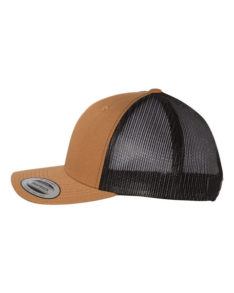 Camel & Black Modern Snapback Baseball Hat, Trucker Hat