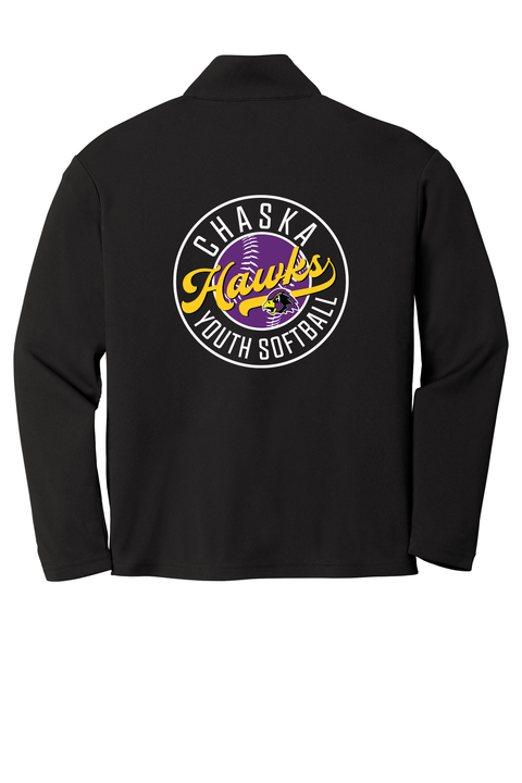 Chaska Youth Softball - Youth Quarter Zip with Front & Back Logos