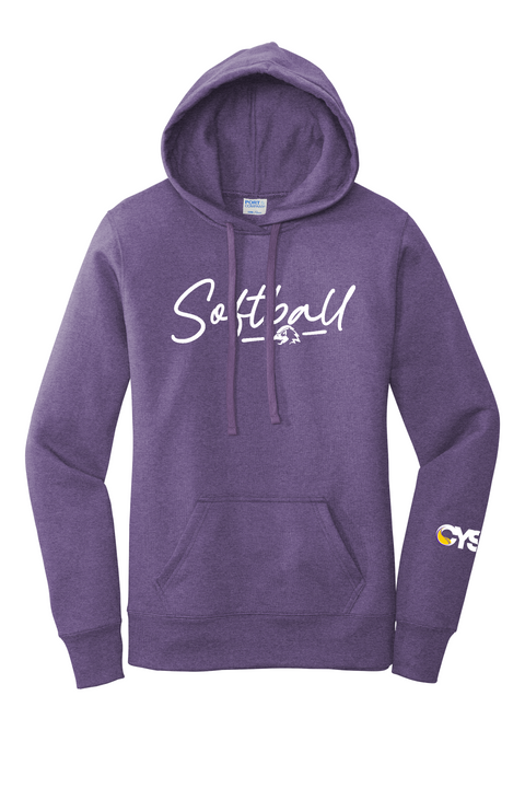 Chaska Hawks Softball Women's Heather Purple Hoodie