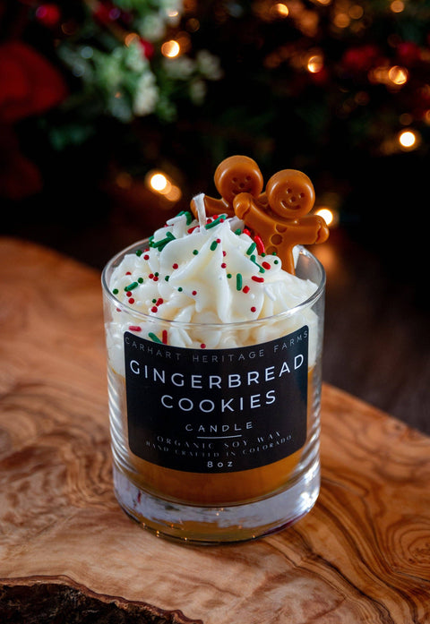 Gingerbread Cookie Holiday Dessert Candle