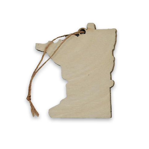 Minnesota State Shape Loons 4 Layer Wood Ornament