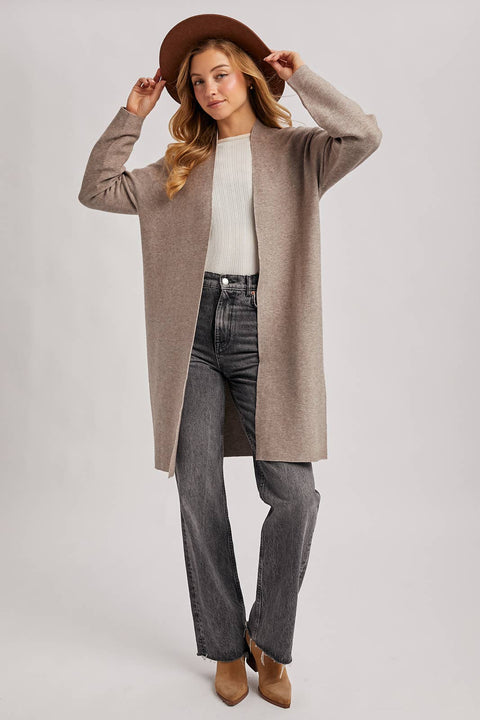 OPEN FRONT KNIT SWEATER CARDIGAN