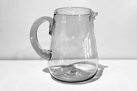 Handblown Glass Pitcher - Clear