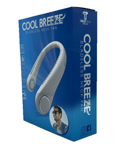 Bladeless Cool Breeze Neck Fan - White