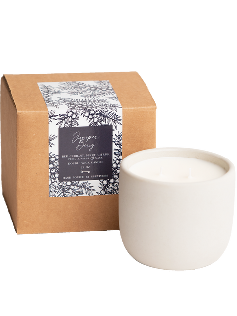 Juniper Berry 22 oz Concrete Candle