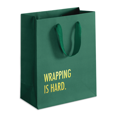 Wrapping is Hard (Green) Christmas Gift Bag