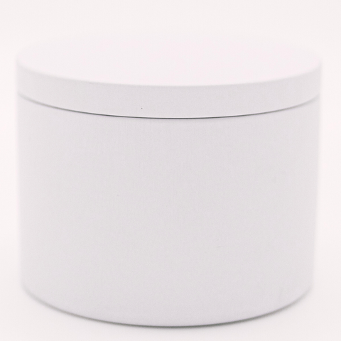 Brown Sugar + Fig 8oz Luxury White Tin Soy Candle, with Lid