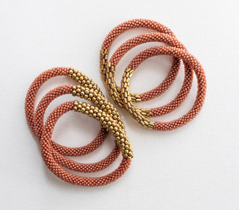 Hema Terracotta Statement Roll-On® Bracelets - Set of 3