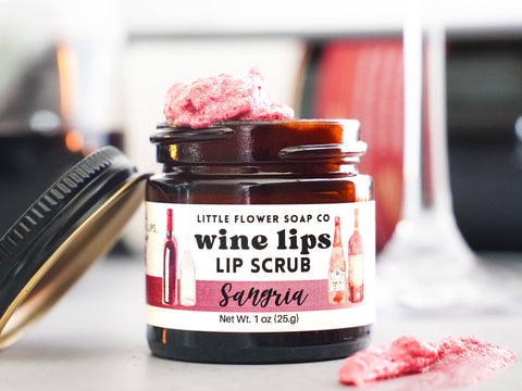 Wine Lips - Sangria Exfoliating Lip Sugar Scrub 1oz Jar