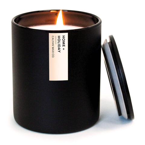 Home + Holiday - Matte Black Tumbler Soy Candle