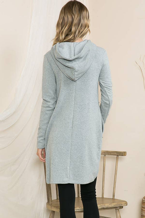 Ingrid Soft, Tulip Hem Hooded Sweatshirt