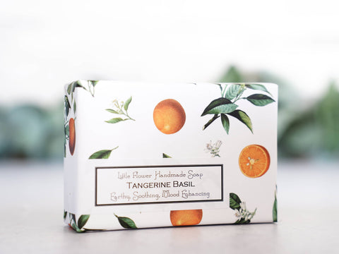 Tangerine Basil Handmade Soap