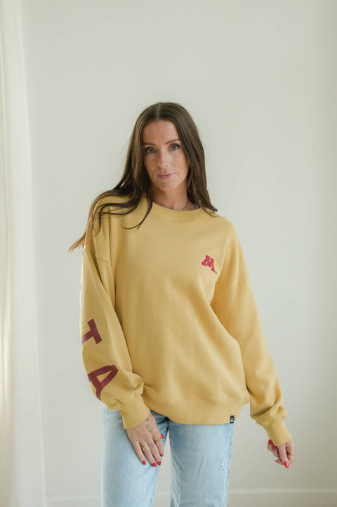 Minnesota Barkley Split Lantern Sleeve Crew