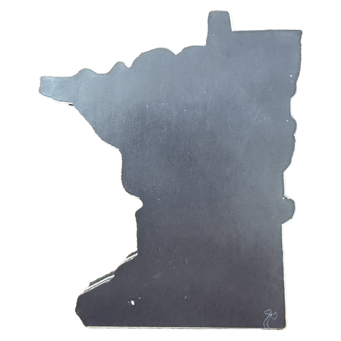 Minnesota State Shaped Paul & Babe Wood Magnet