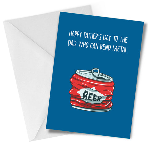 Bend Metal Father's Day Greeting Card