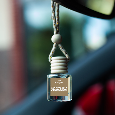 Teakwood + Mahogany - Hanging Car Air Freshener