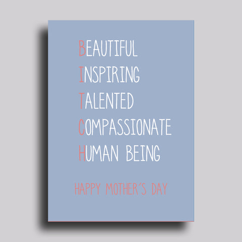 Bitch Happy Mother's Day Card