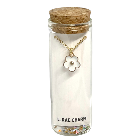Daisy Flower Gold Charm Necklace