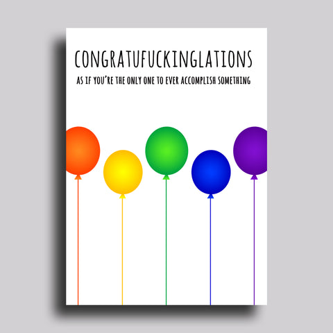 Congratufuckinglations Greeting Card