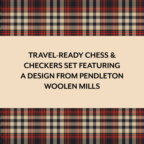 Pendleton Red Black Check Pattern Chess & Checkers