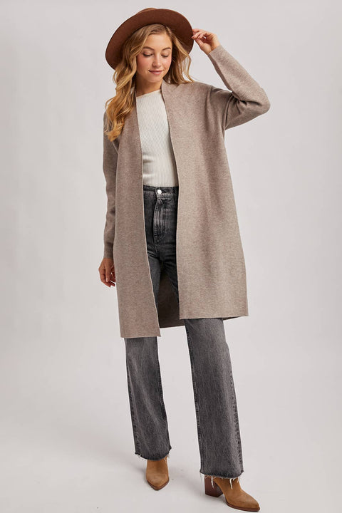 OPEN FRONT KNIT SWEATER CARDIGAN