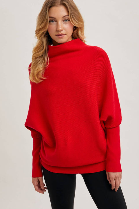 SLOUCH NECK DOLMAN PULLOVER