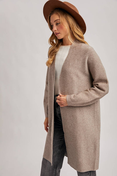 OPEN FRONT KNIT SWEATER CARDIGAN