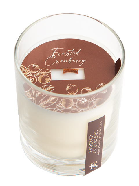 Frosted Cranberry 7.5 oz Wooden Wick Candle