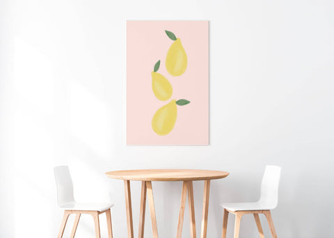Leafy Lemons Art Print | Spring Home Decor