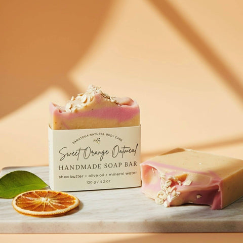 Sweet Orange Oatmeal Handmade Soap Bar VEGAN COLD PROCESS